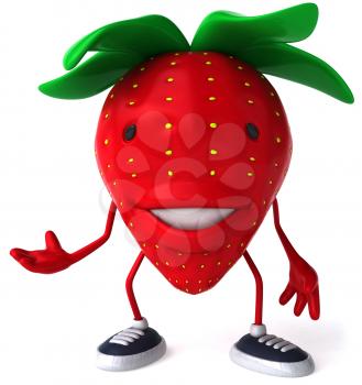 Royalty Free Clipart Image of a Strawberry