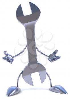 Royalty Free Clipart Image of a Wrench