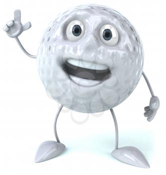 Royalty Free Clipart Image of a Golf Ball