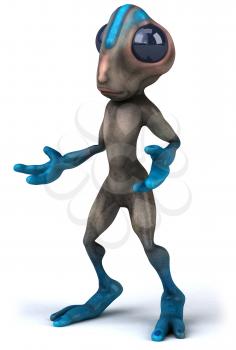 Royalty Free Clipart Image of an Alien