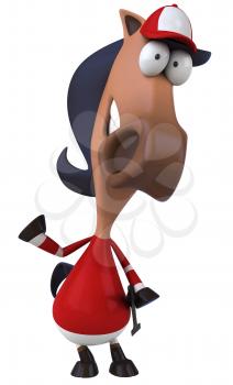 Royalty Free Clipart Image of a Horse Jockey