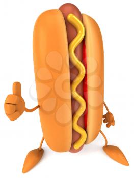 Royalty Free Clipart Image of a Hotdog