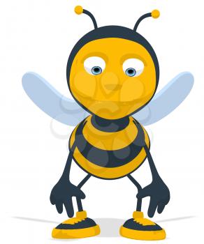 Royalty Free Clipart Image of a Bee