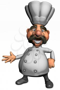 Royalty Free Clipart Image of a Chef