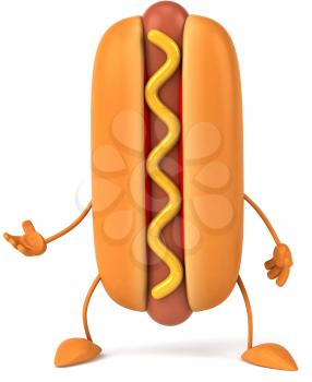 Royalty Free Clipart Image of a Hotdog