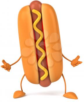 Royalty Free Clipart Image of a Hotdog