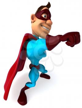 Royalty Free Clipart Image of a Superhero