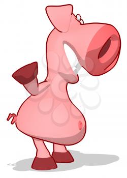 Royalty Free Clipart Image of a Pig