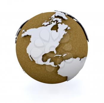 Royalty Free Clipart Image of a Globe