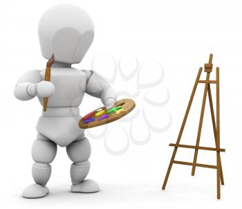 Royalty Free Clipart Image of an Artist