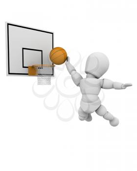 Royalty Free Clipart Image of a Basketball Player