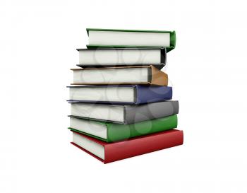 Royalty Free Clipart Image of a Stack of Books