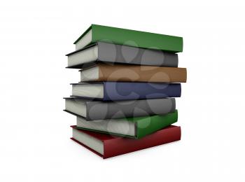 Royalty Free Clipart Image of a Stack of Books