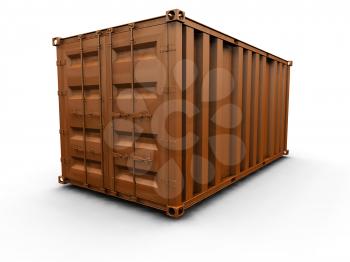 Royalty Free Clipart Image of a Freight Container