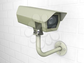 Royalty Free Clipart Image of a Security Camera