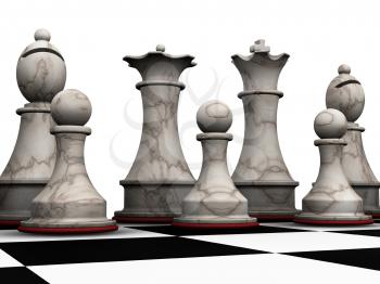 Royalty Free Clipart Image of Chess Pieces