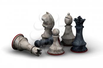 Royalty Free Clipart Image of Chess Pieces