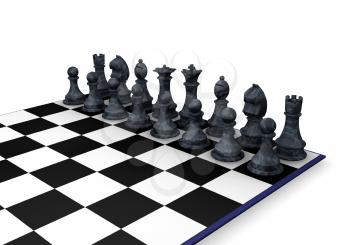 Royalty Free Clipart Image of a Chess Board