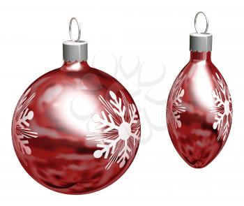 Royalty Free Clipart Image of Christmas Ornaments