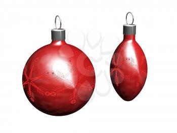 Royalty Free Clipart Image of Christmas Ornaments