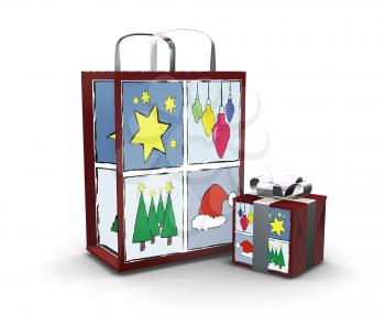 Royalty Free Clipart Image of Christmas Presents