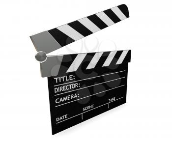 Royalty Free Clipart Image of a Clapper Board