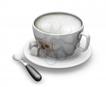 Royalty Free Clipart Image of a Coffee Cup