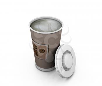 Royalty Free Clipart Image of a Cup of Coffee