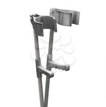 Royalty Free Clipart Image of Crutches