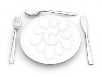 Royalty Free Clipart Image of a Place Setting