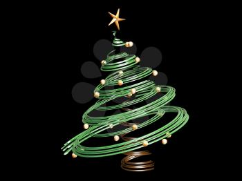 Royalty Free Clipart Image of a Christmas Tree