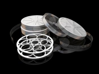 Royalty Free Clipart Image of Film Reels