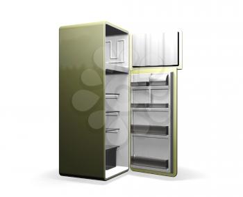 Royalty Free Clipart Image of a Modern Fridge