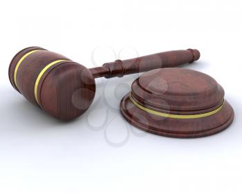 Royalty Free Clipart Image of a Gavel