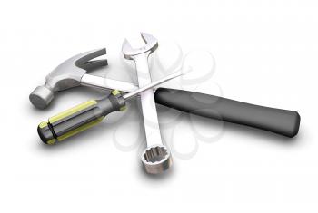 Royalty Free Clipart Image of Tools