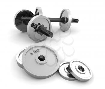 Royalty Free Clipart Image of Weights