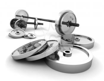 Royalty Free Clipart Image of Weights