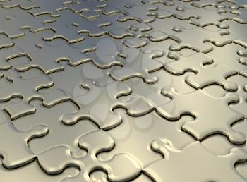 Royalty Free Clipart Image of a Jigsaw Puzzle