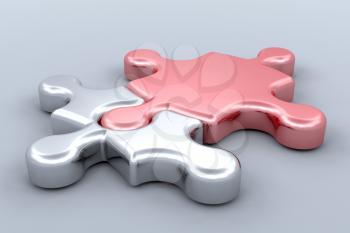 Royalty Free Clipart Image of Puzzle Pieces