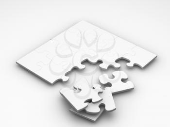 Royalty Free Clipart Image of a Jigsaw Puzzle