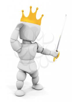 Royalty Free Clipart Image of a King