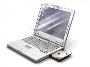 Royalty Free Clipart Image of a Laptop