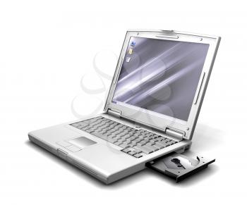 Royalty Free Clipart Image of a Laptop