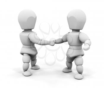 Royalty Free Clipart Image of Two People Shaking Hands