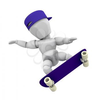 Royalty Free Clipart Image of a Skateboard