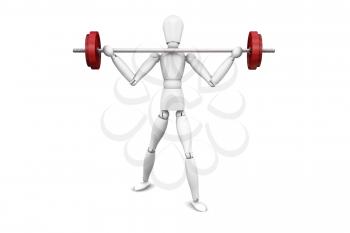 Royalty Free Clipart Image of a Person Lifting Weights