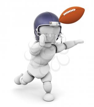 Royalty Free Clipart Image of a Football Player