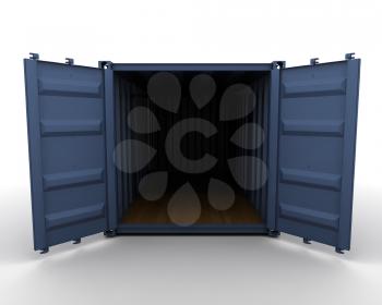 Royalty Free Clipart Image of a Freight Container