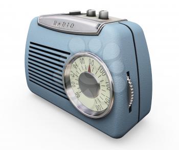 Royalty Free Clipart Image of a Retro Radio