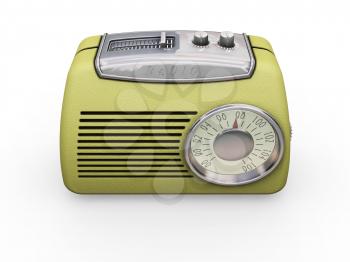 Royalty Free Clipart Image of a Retro Radio